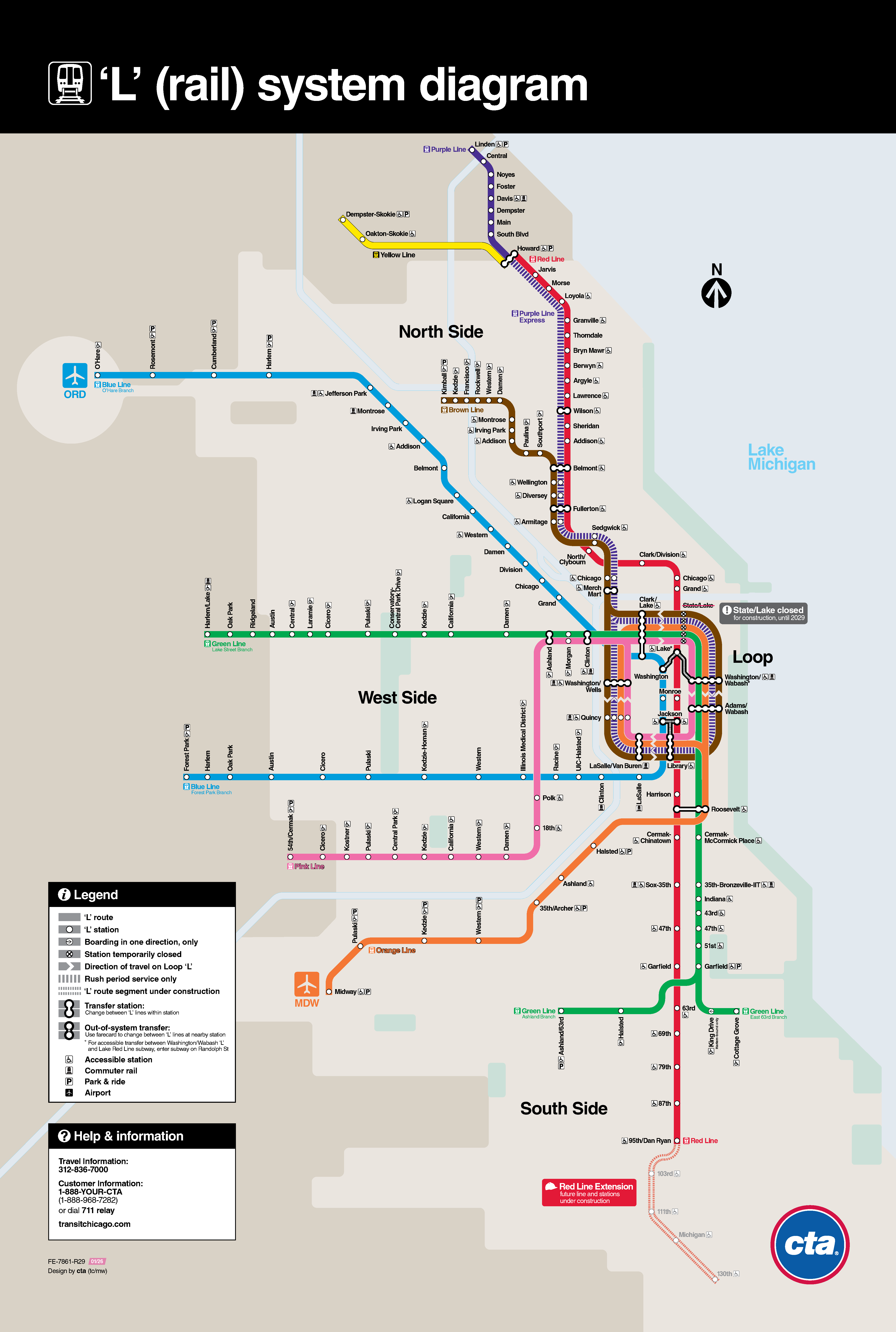 CTA L System Map